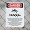 Signmission Portrait Rotating Auger Inside This Danger Sign, Plastic, 7in W x 10in L, 2PK OS-2PACK-DS-P-710-V-2437 - alternate 3